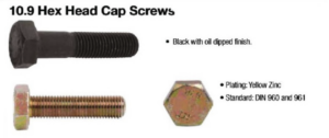 10.9 Hex Head Cap Screws